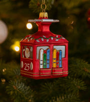 Addobbo Albero Di Natale In Vetro Cabinovia Da Sci 11cm