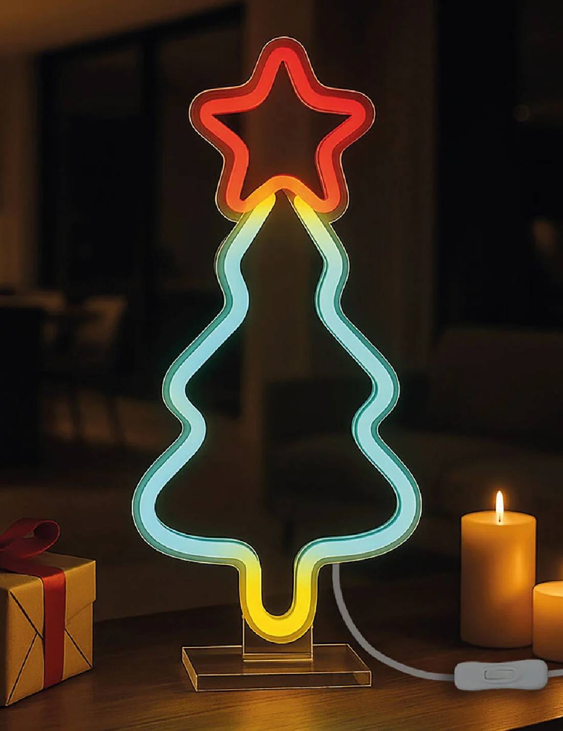 Lampada LED Effetto Neon Albero Di Natale Legami