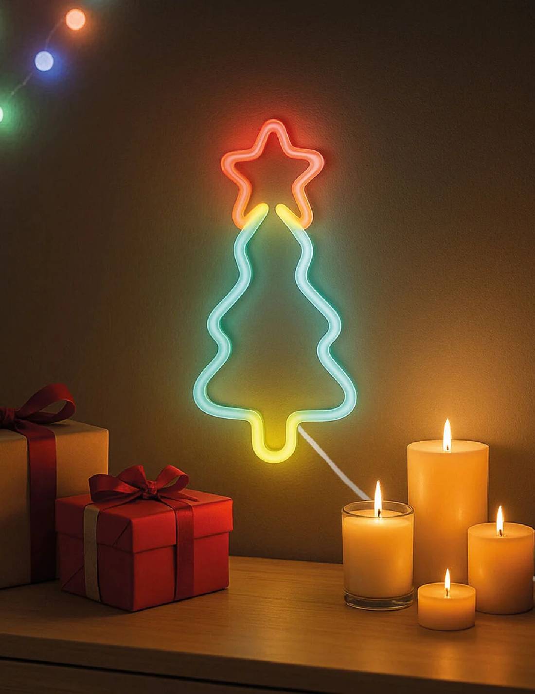 Lampada LED Effetto Neon Albero Di Natale Legami