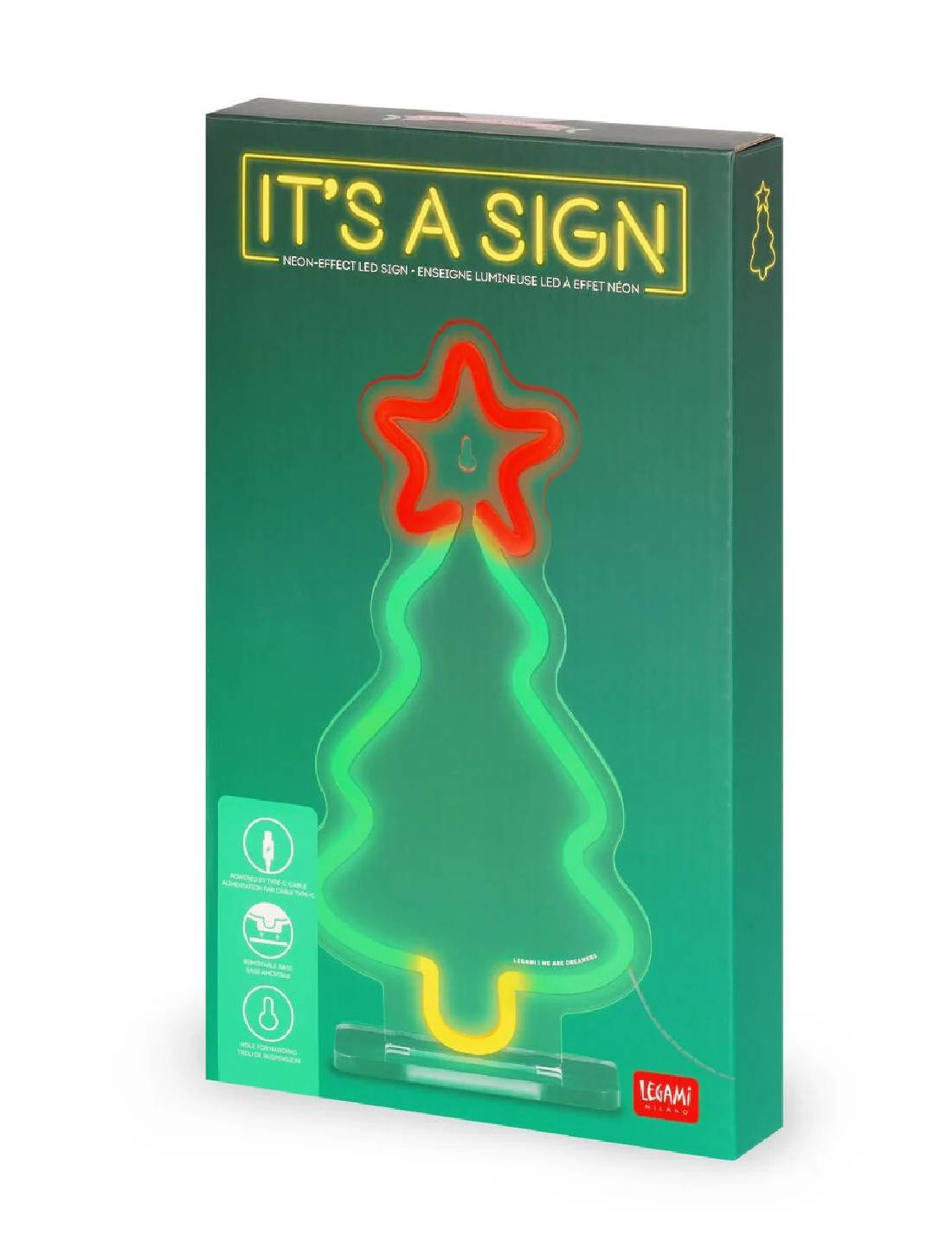 Lampada LED Effetto Neon Albero Di Natale Legami