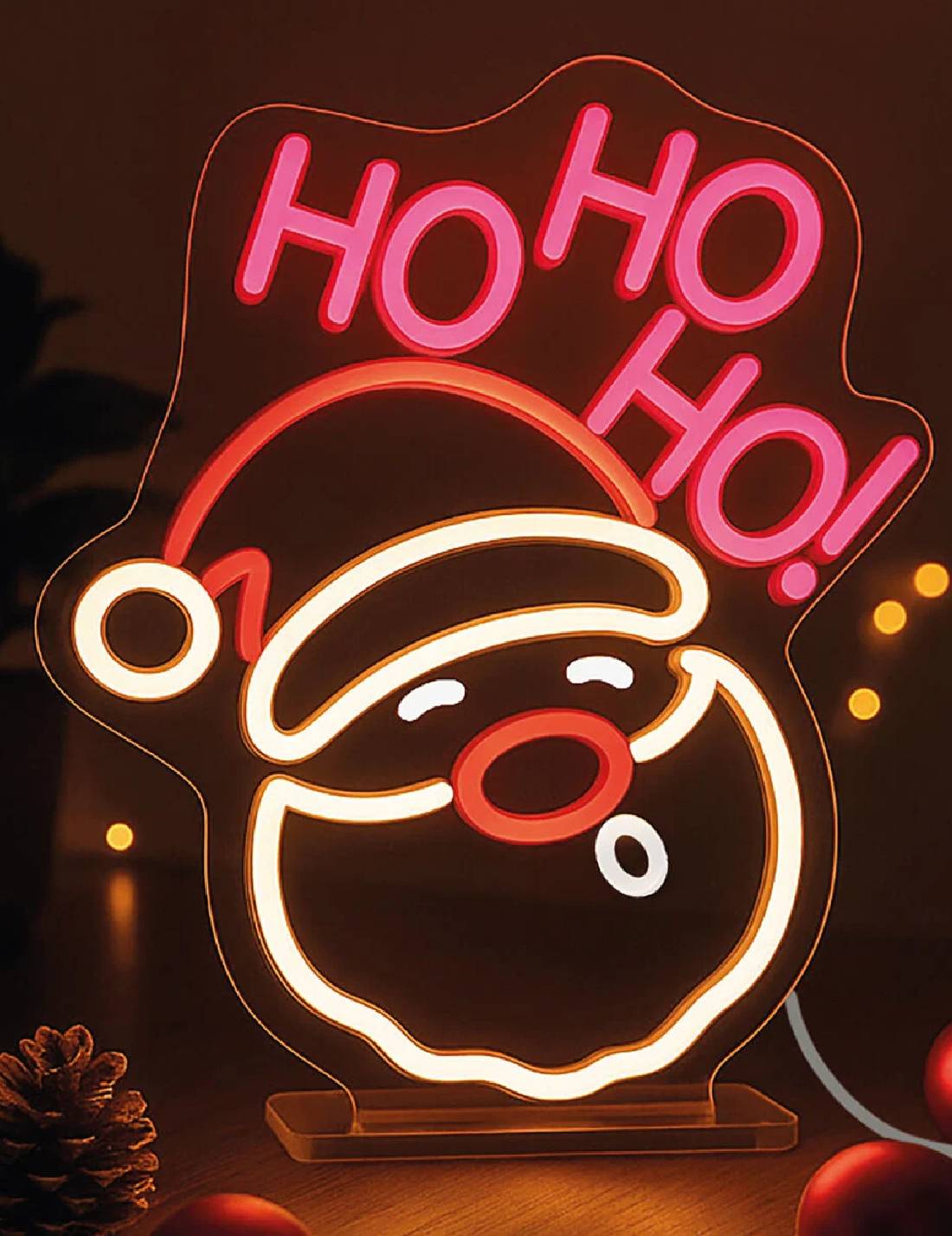 Lampada LED Effetto Neon Babbo Natale Legami
