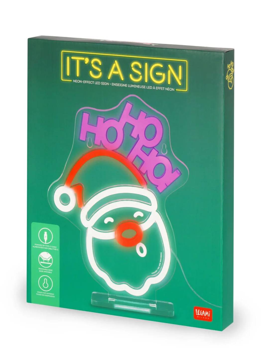Lampada LED Effetto Neon Babbo Natale Legami