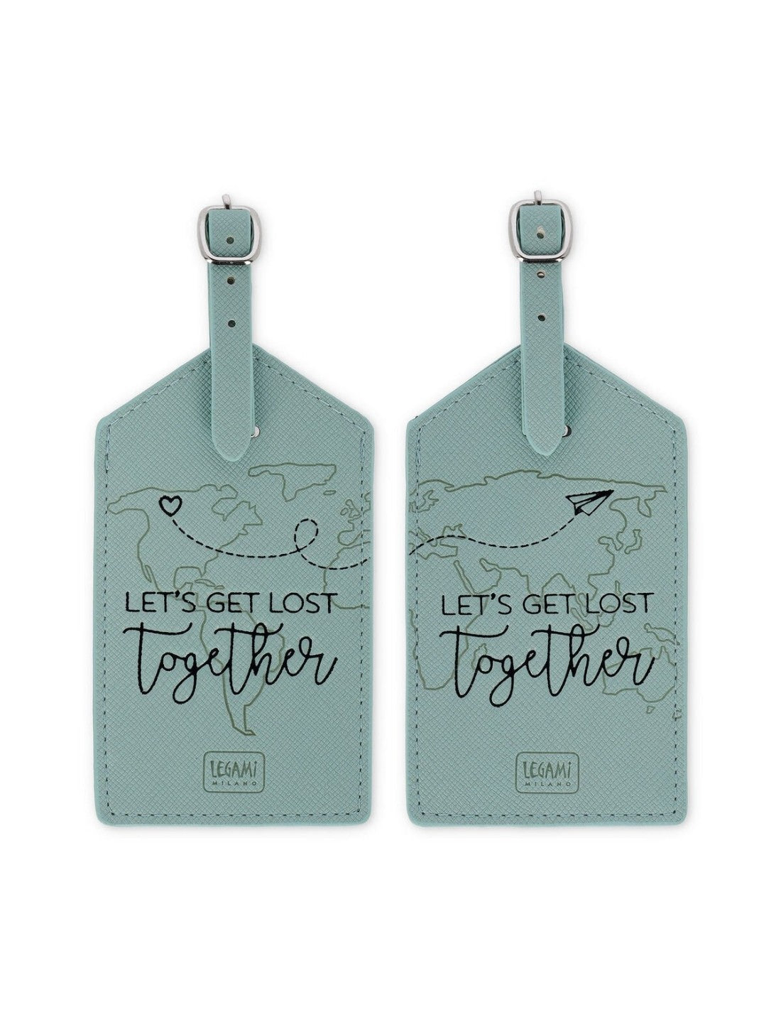 Set 2 Etichette Bagaglio Let's Get Lost Together Legami