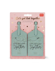 Set 2 Etichette Bagaglio Let's Get Lost Together Legami