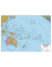 Cartina Geografica Fisico Politica Dell'Oceania A3