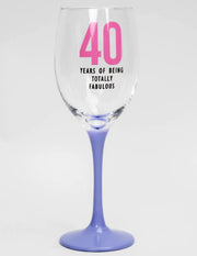 Calice In Vetro Oh Happy Day 40 Anni