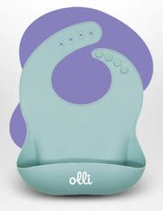 Bavaglino In Silicone Morbido Azzurro Olli