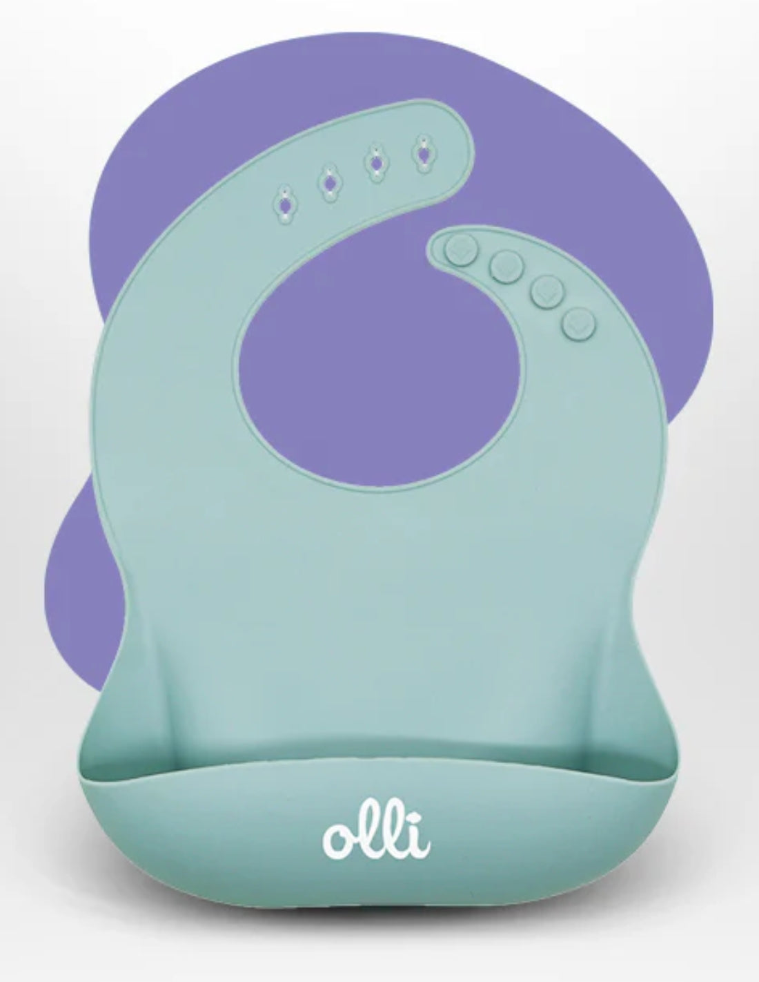 Bavaglino In Silicone Morbido Azzurro Olli