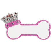 Addobbo Albero Natale Osso Cane Con Corona Personalizzabile