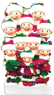 Addobbo Albero Di Natale 10 In Famiglia Con Serie Di Luci Personalizzabile