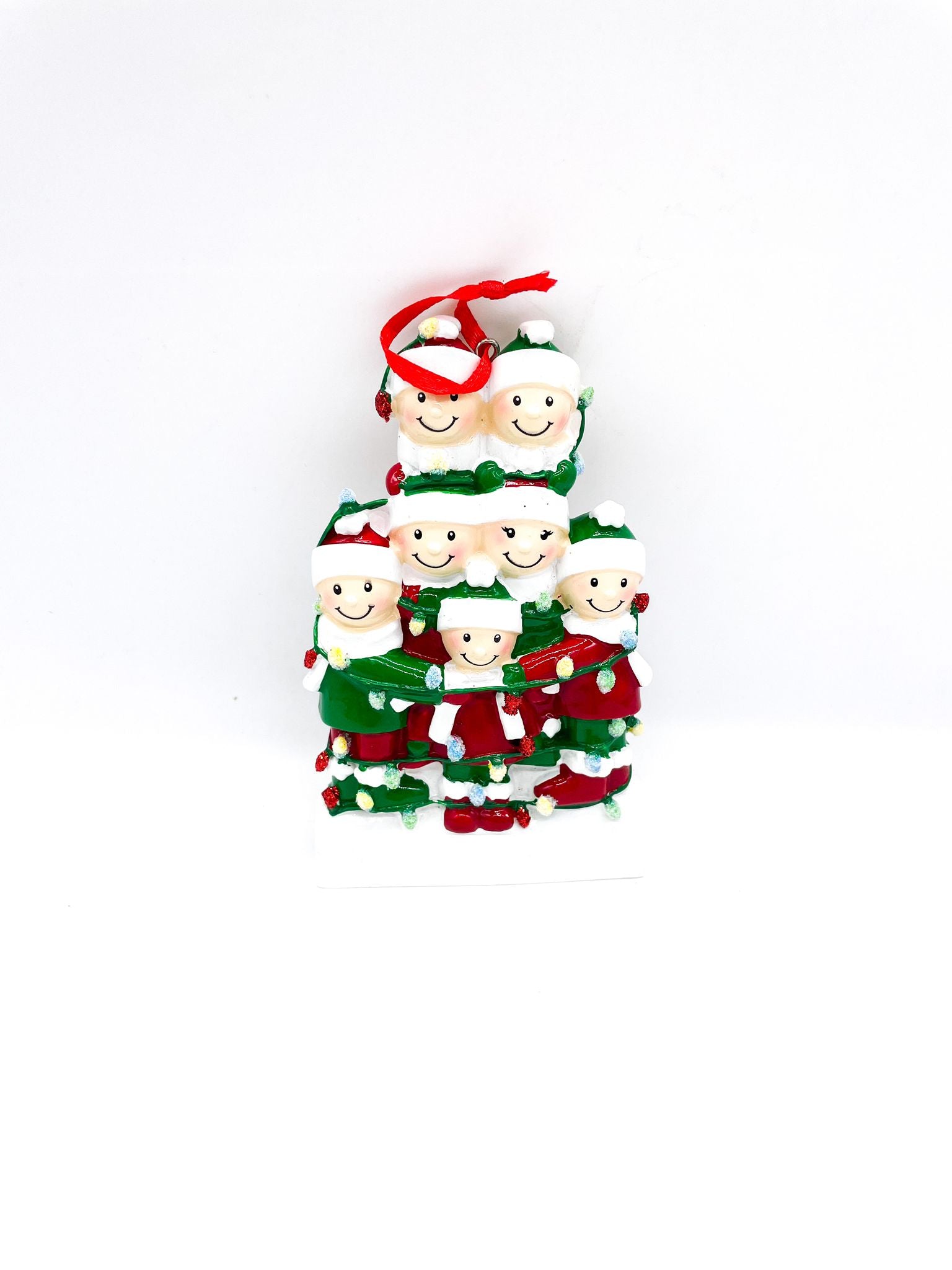 Addobbo Albero Di Natale 7 In Famiglia Con Serie Di Luci Personalizzabile