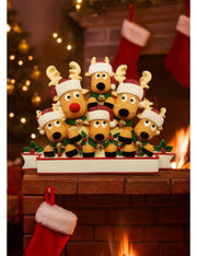 Addobbo Albero Di Natale 6 In Famiglia Di Renne Personalizzabile