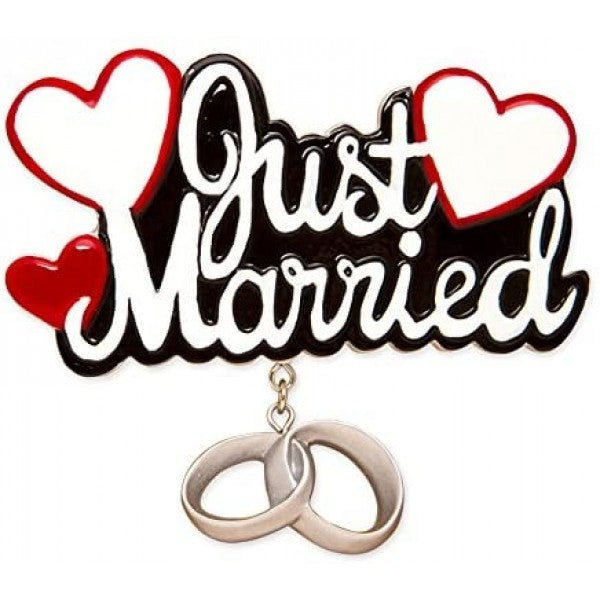 Addobbo Albero Di Natale Just Married Personalizzabile