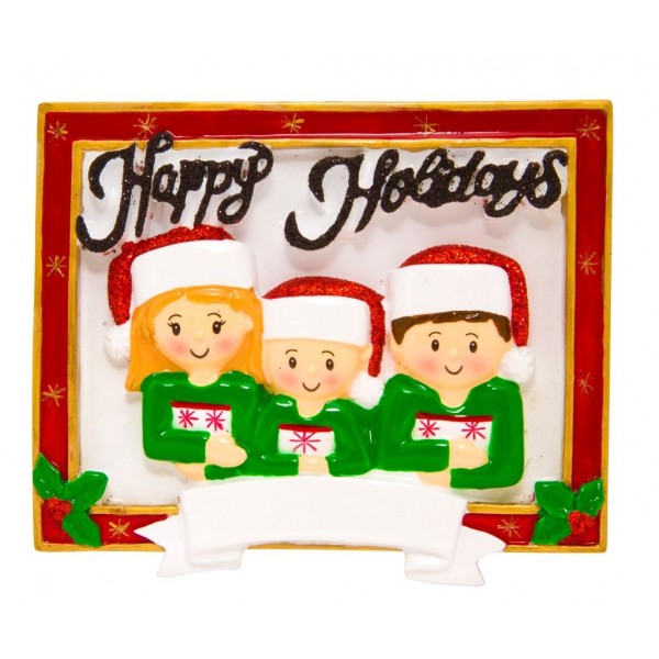 Addobbo Albero Di Natale 3 In Cornice Personalizzabile