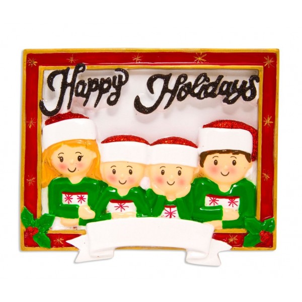 Addobbo Albero Di Natale 4 In Cornice Personalizzabile