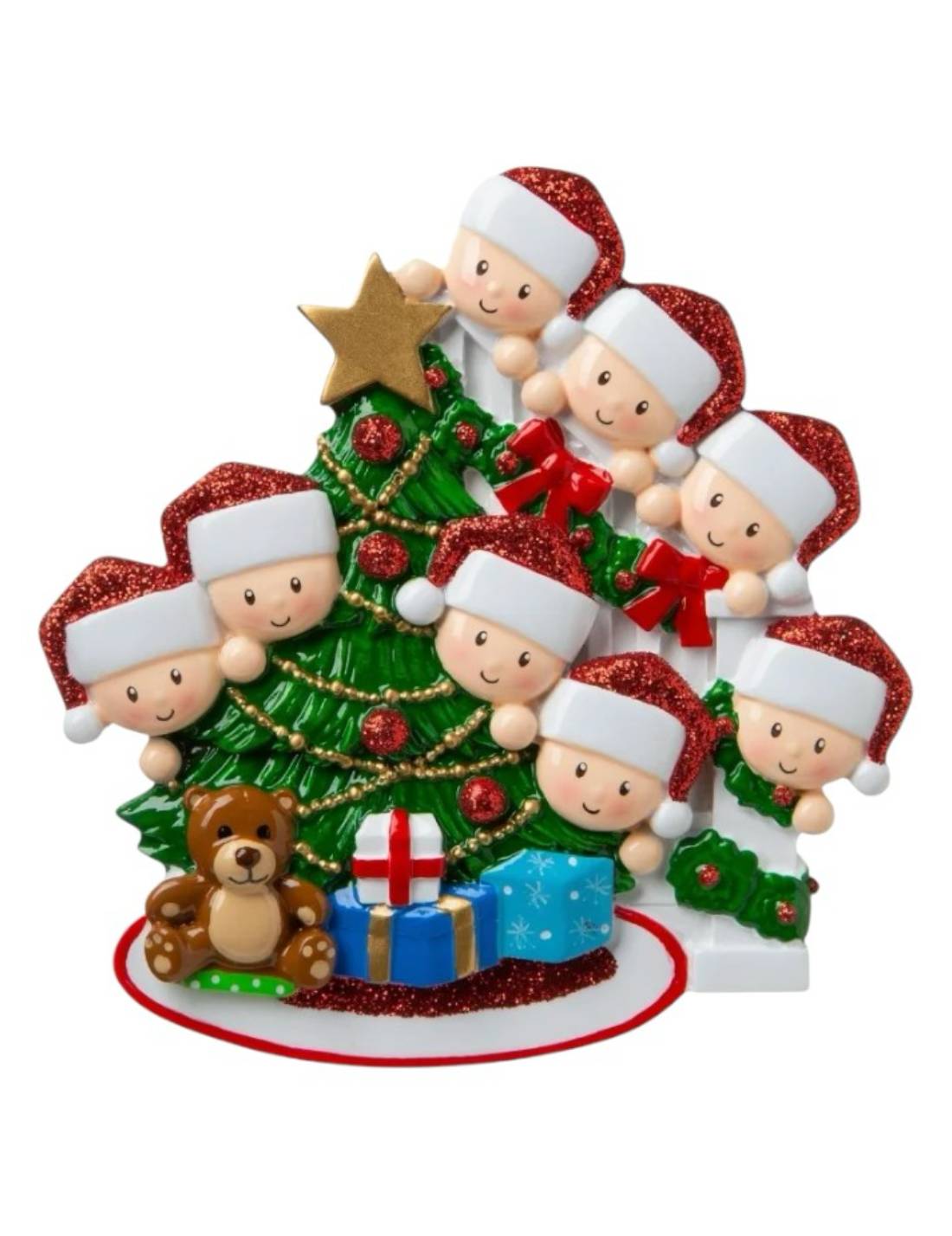 Addobbo Albero Di Natale Personalizzabile 8 In Famiglia Sulle Scale