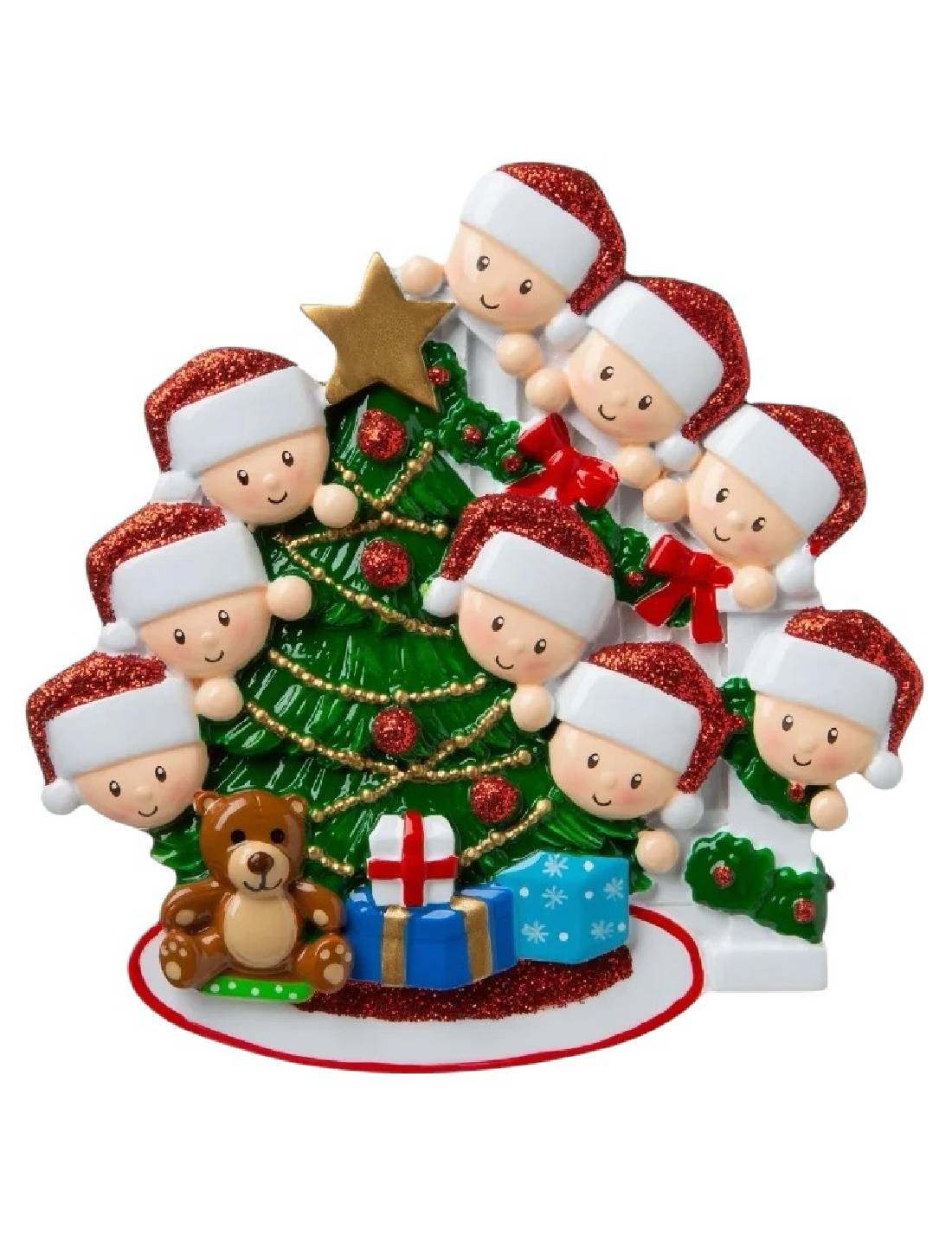 Addobbo Albero Di Natale Personalizzabile 9 In Famiglia Sulle Scale