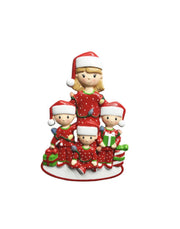 Addobbo Albero Di Natale Personalizzabile Mamma Con 3 Figli