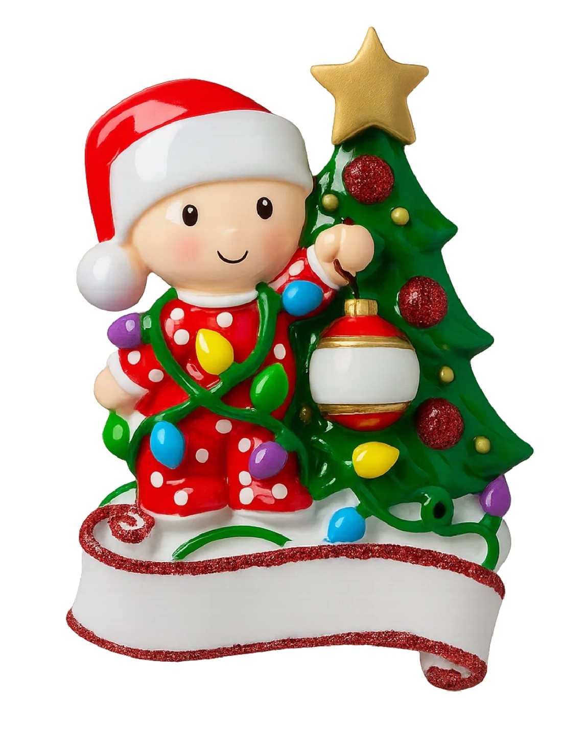 Addobbo Albero Di Natale Bambino Che Decora Personalizzabile