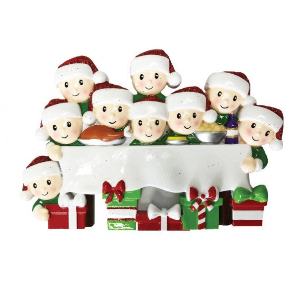 Addobbo Albero Di Natale 9 In Famiglia A Tavola Personalizzabile