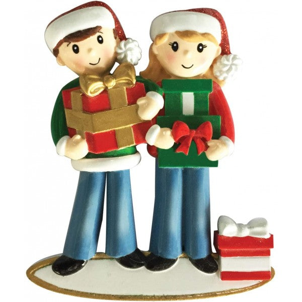 Addobbo Albero Di Natale Coppia Con Pacchi Personalizzabile