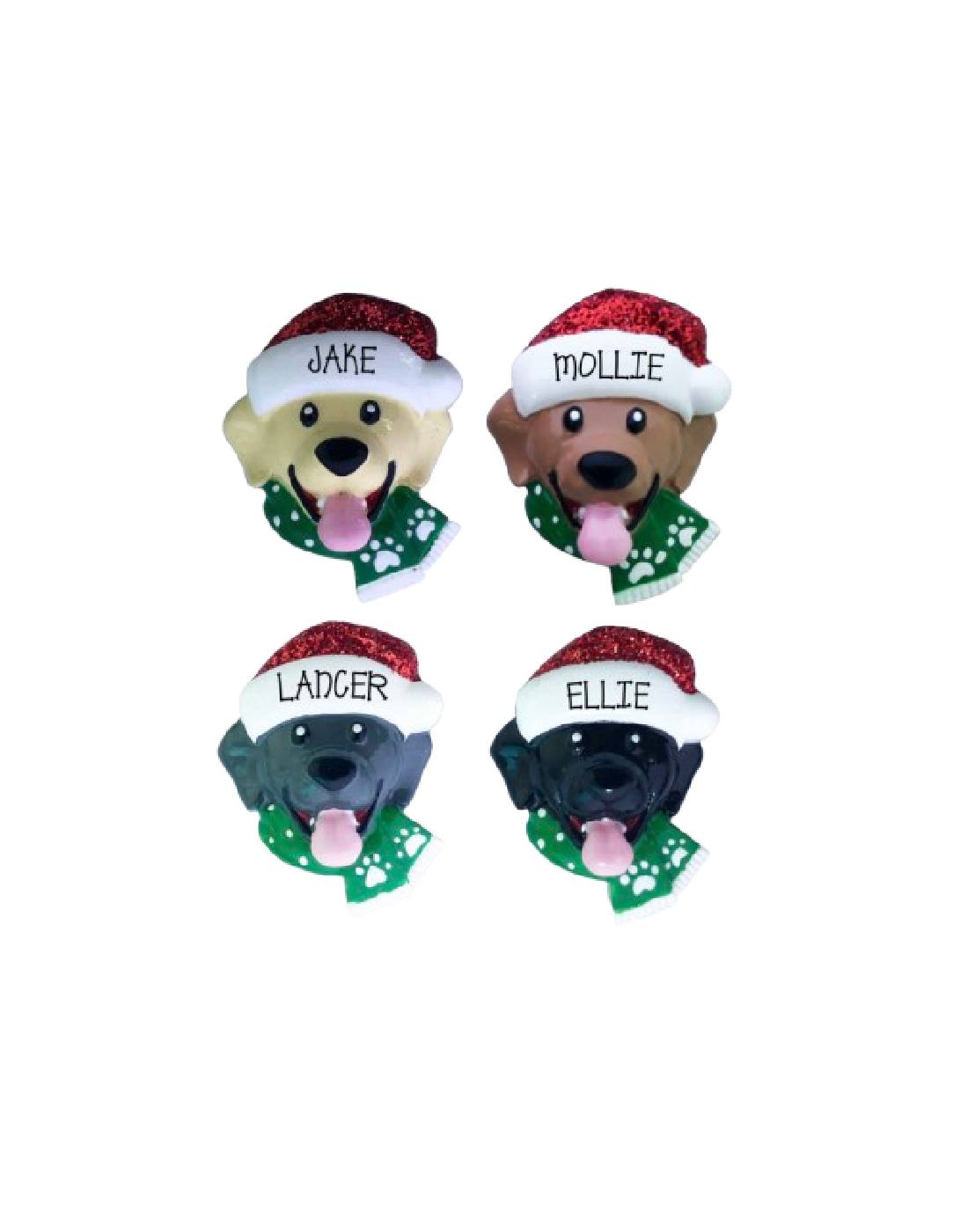 Ornamento Di Natale Cane Con Sciarpa Da Aggiungere A Famiglia Addobbo Personalizzabile
