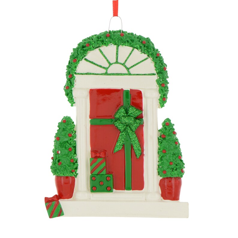 Addobbo Albero Di Natale Porta Con Fiocco Personalizzabile