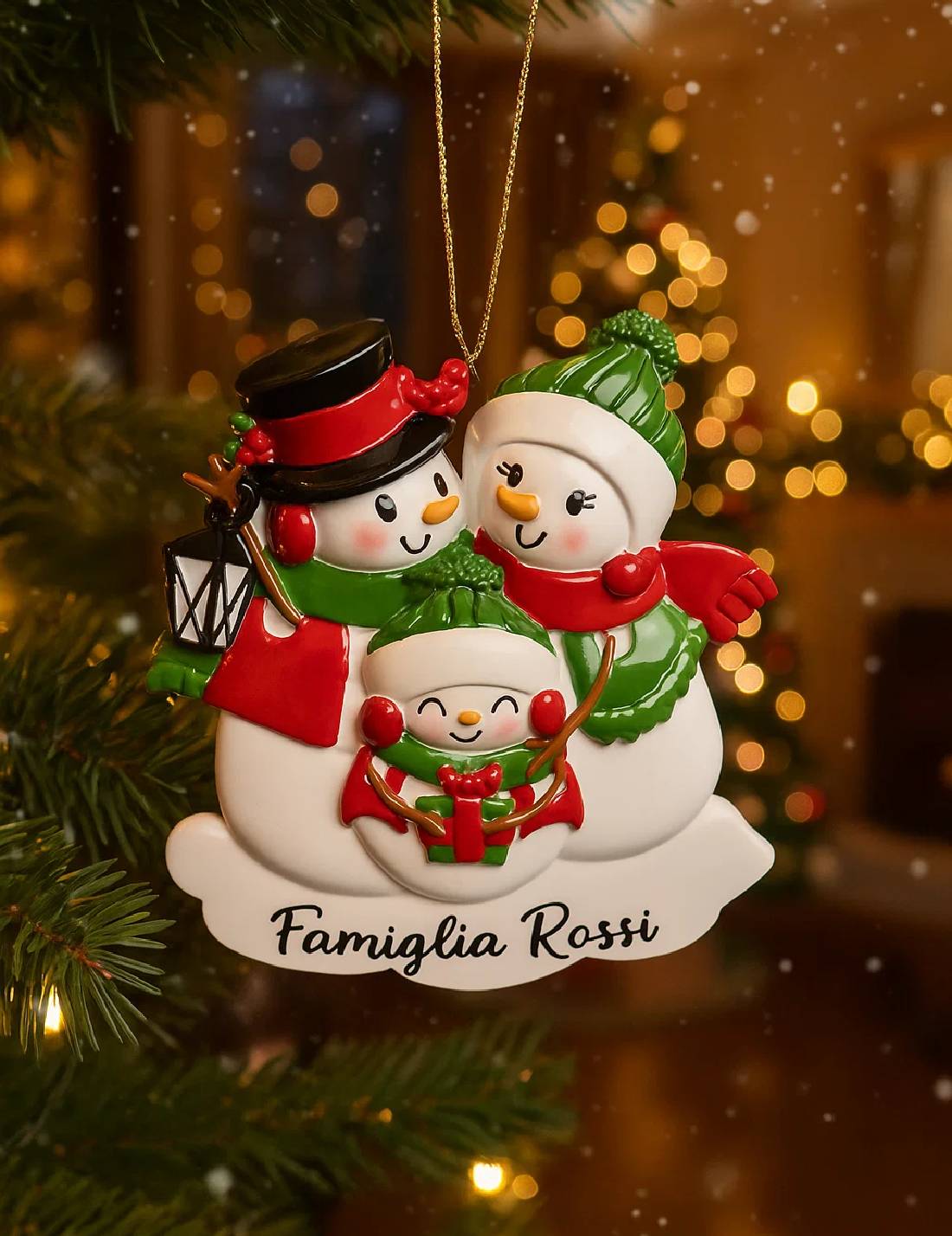 Addobbo Albero Di Natale 3 In Famiglia Pupazzi Di Neve