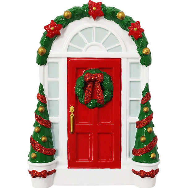 Addobbo Albero Natale Porta Ad Arco Con Ghirlanda Personalizzabile 10cm