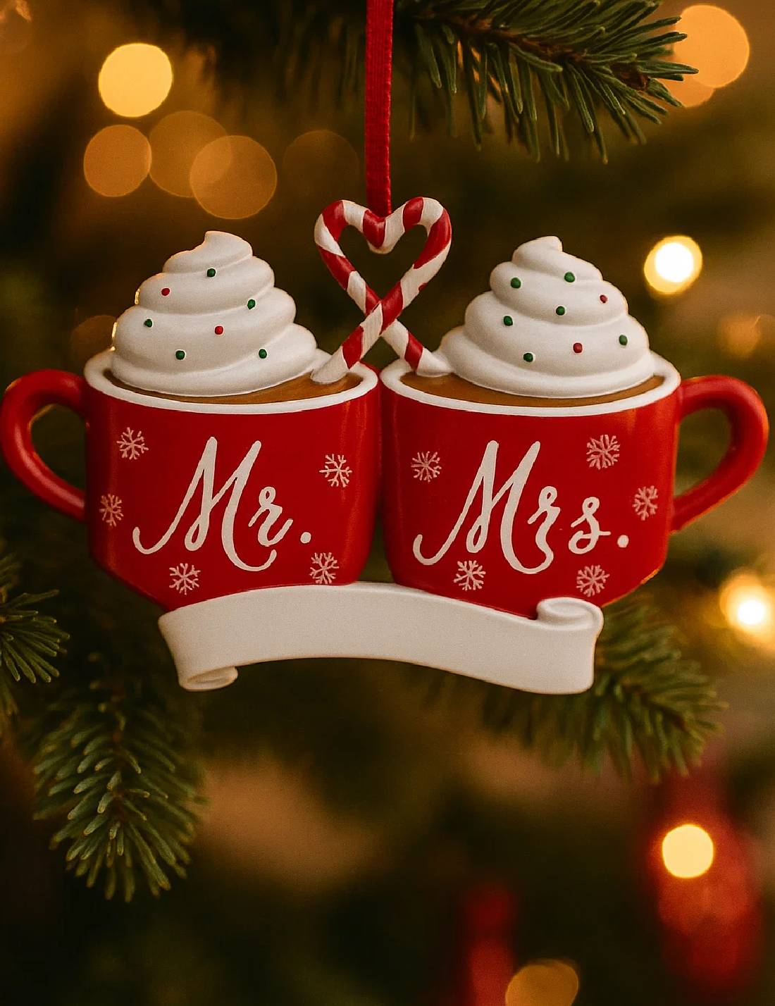 Addobbo Albero Di Natale 2 In Famiglia Tazze Mr E Mrs Cioccolata Calda