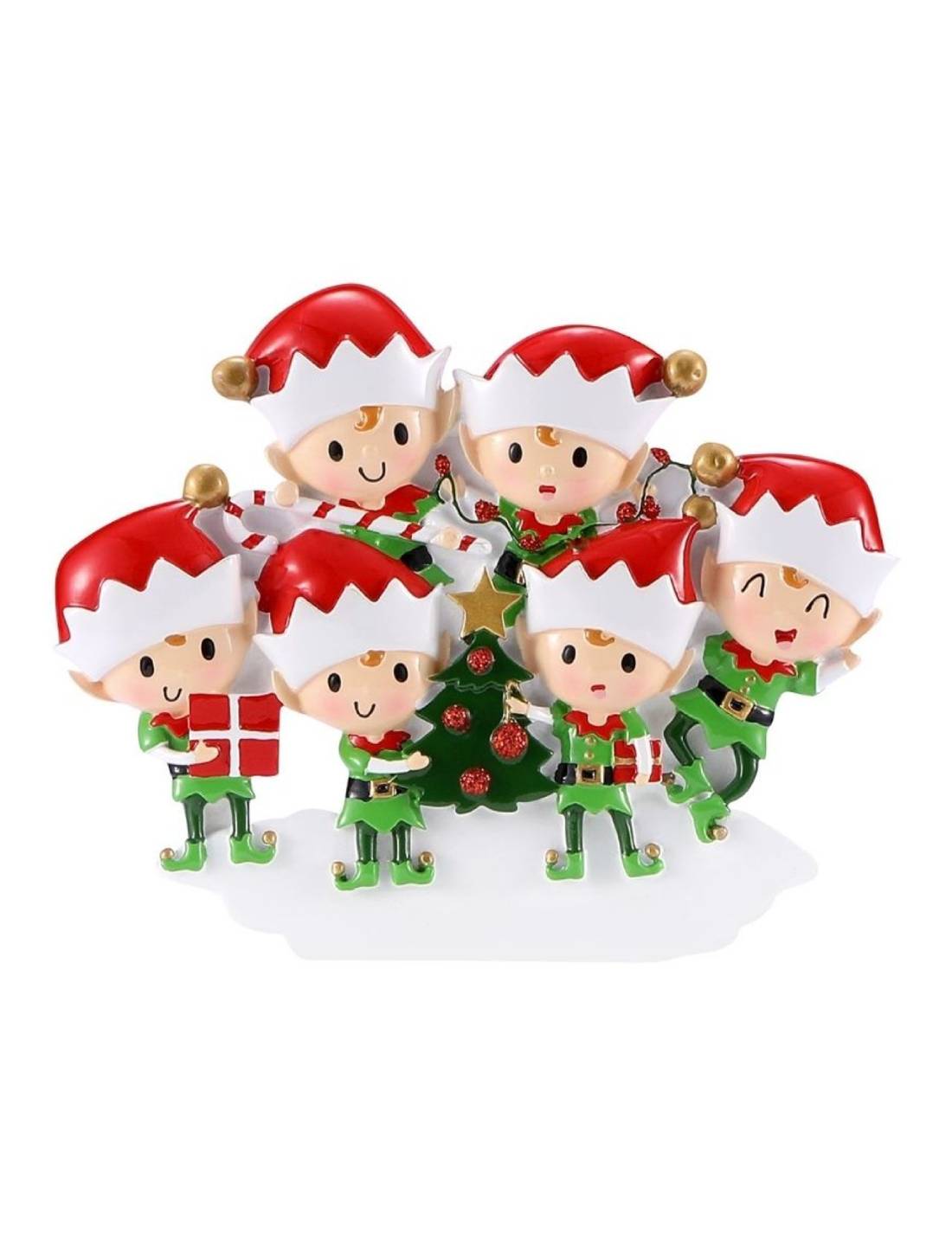 Addobbo Albero Di Natale 6 Elfi Personalizzabile