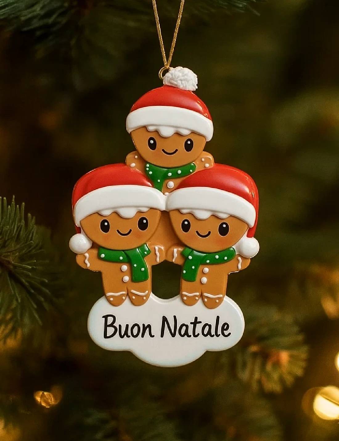 Addobbo Albero Di Natale 3 In Famiglia Pan Di Zenzero
