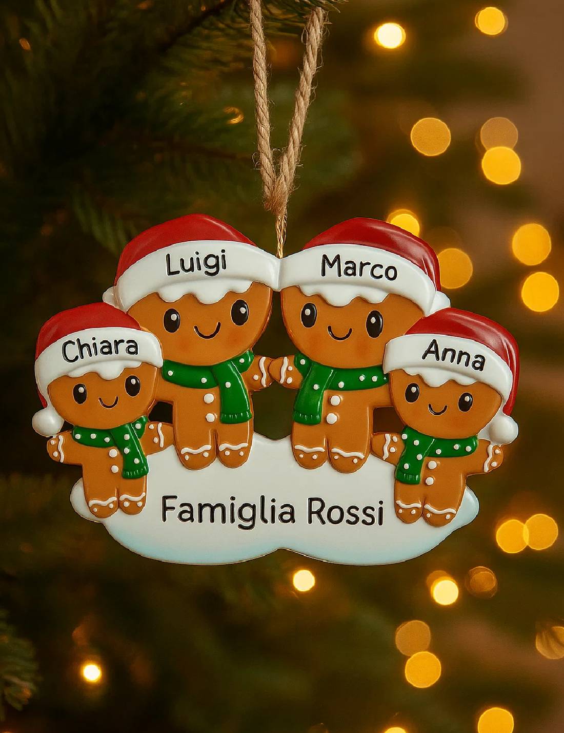 Addobbo Albero Di Natale 4 In Famiglia Pan Di Zenzero