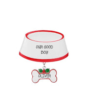 Addobbo Albero Di Natale Personalizzabile Ciotola Cane Con Osso