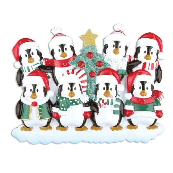 Addobbo Albero Di Natale 8 Pinguini Personalizzabile