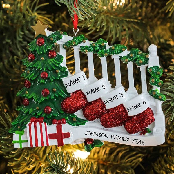 Addobbo Natale Albero Di natale Con 4 Calze Befana Personalizzabile