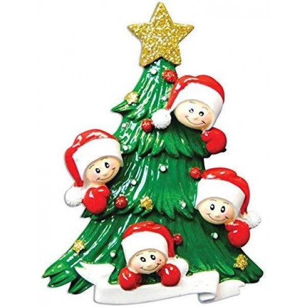 Addobbo Natale 4 Facce Albero Personalizzabile