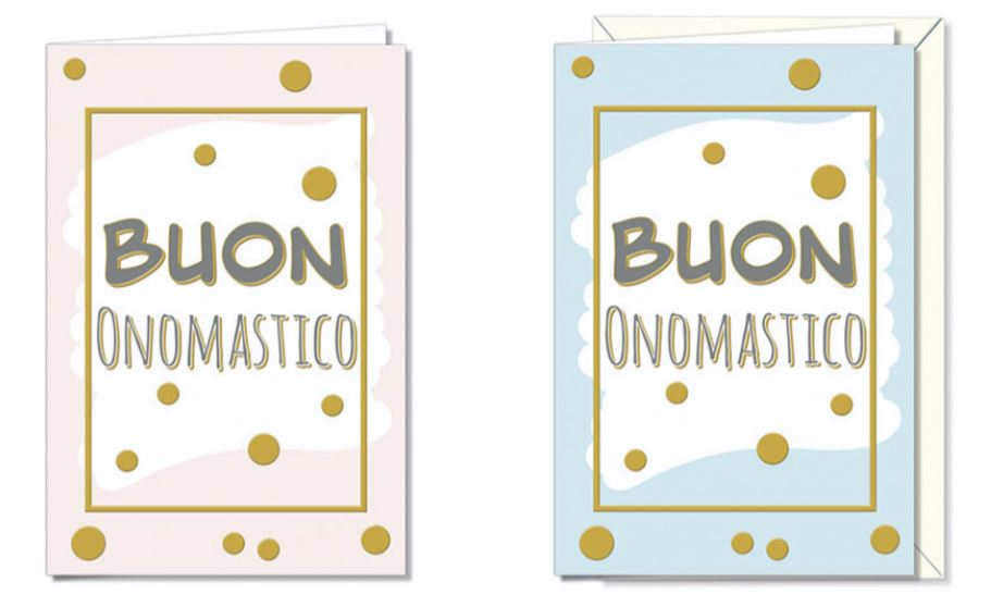 Biglietti Di Auguri Per Onomastico Colori Assortiti