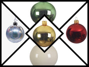 Pallina Albero Di Natale Vetro Personalizzabile Colori Assortiti 10cm