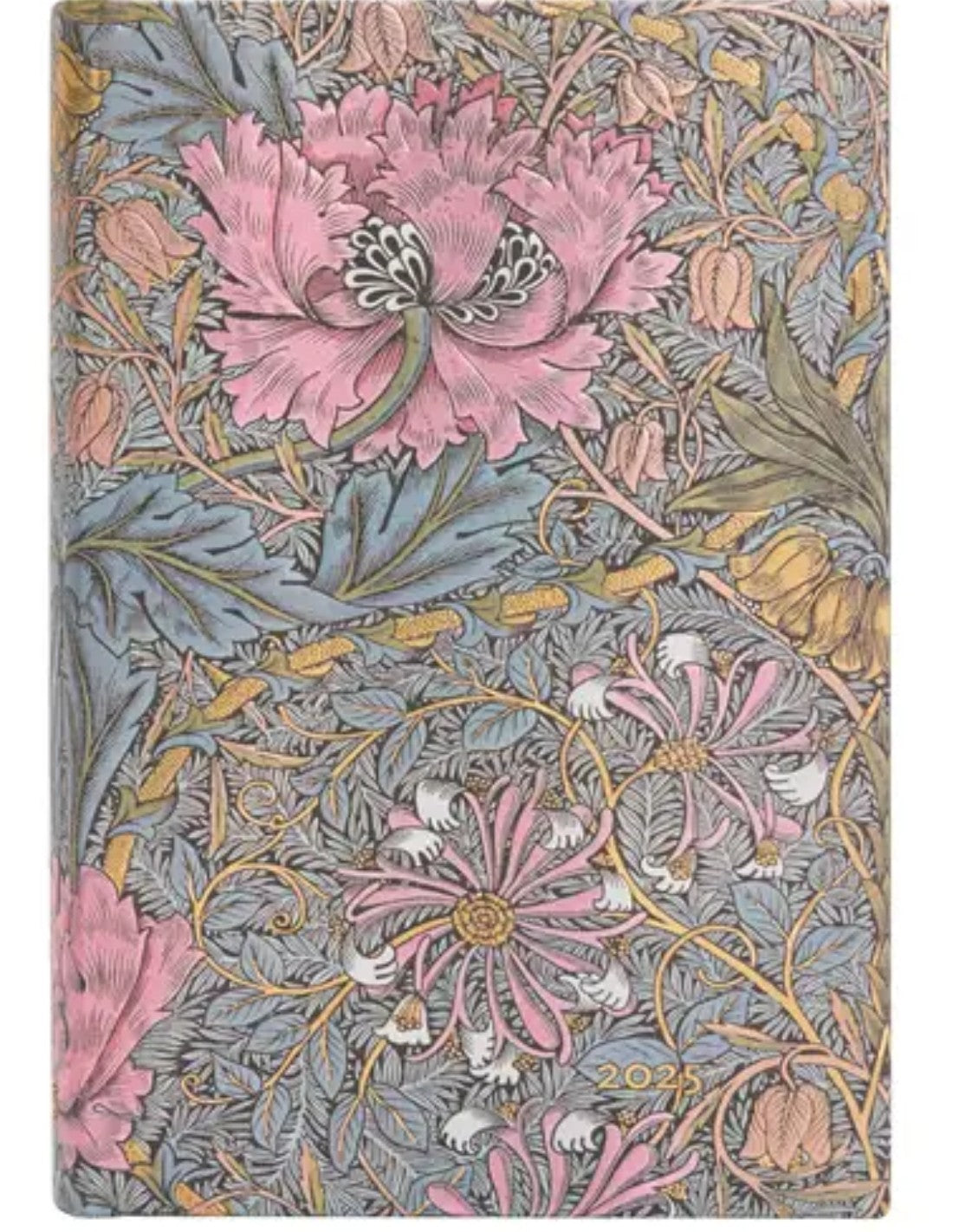 Agenda Giornaliera 12 Mesi 2025 Paperblanks Morris Caprifoglio Rosa 14cm