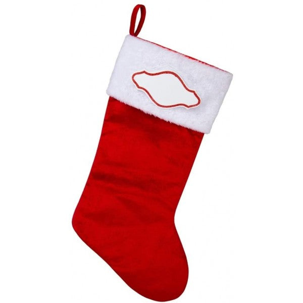 Calza Befana Epifania Rossa E Bianca Personalizzabile 35cm