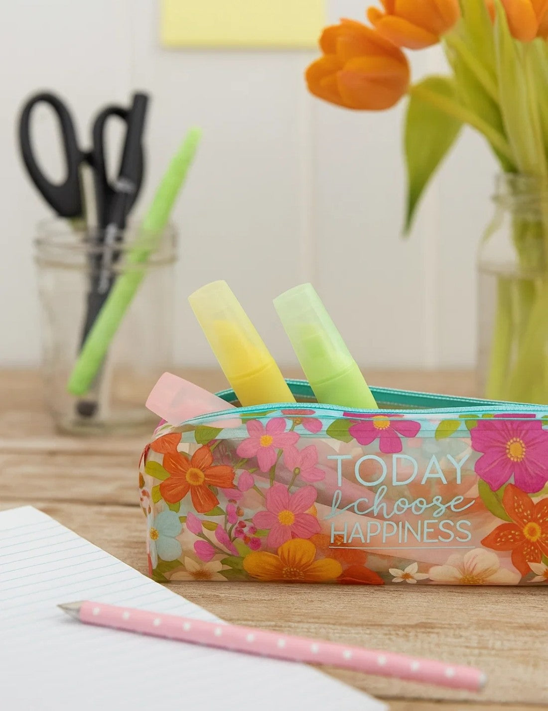 Astuccio Portapenne Trasparente Flowers Legami