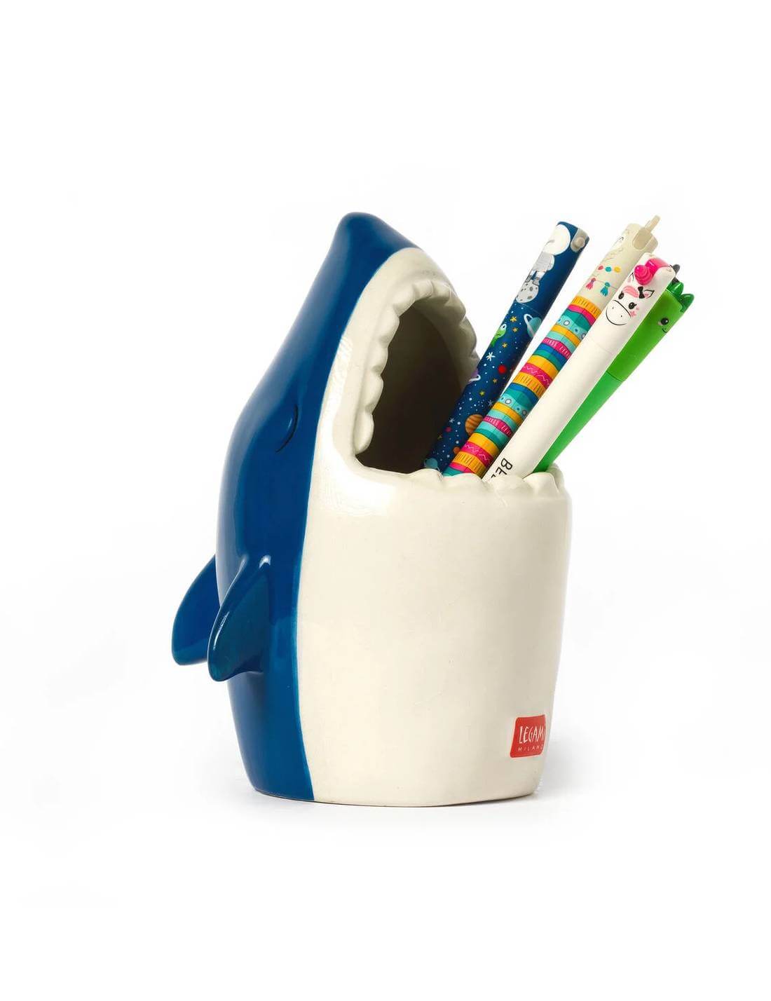 Contenitore Portapenne In Ceramica Squalo Legami