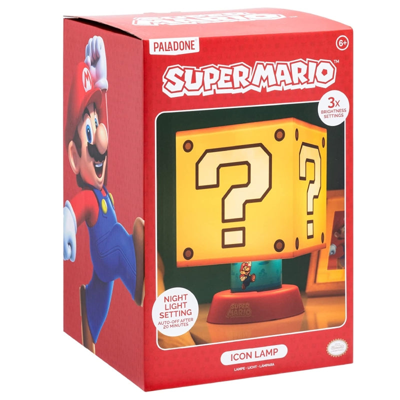 Lampada Nintendo Super Mario Blocco Punto Interrogativo 27cm