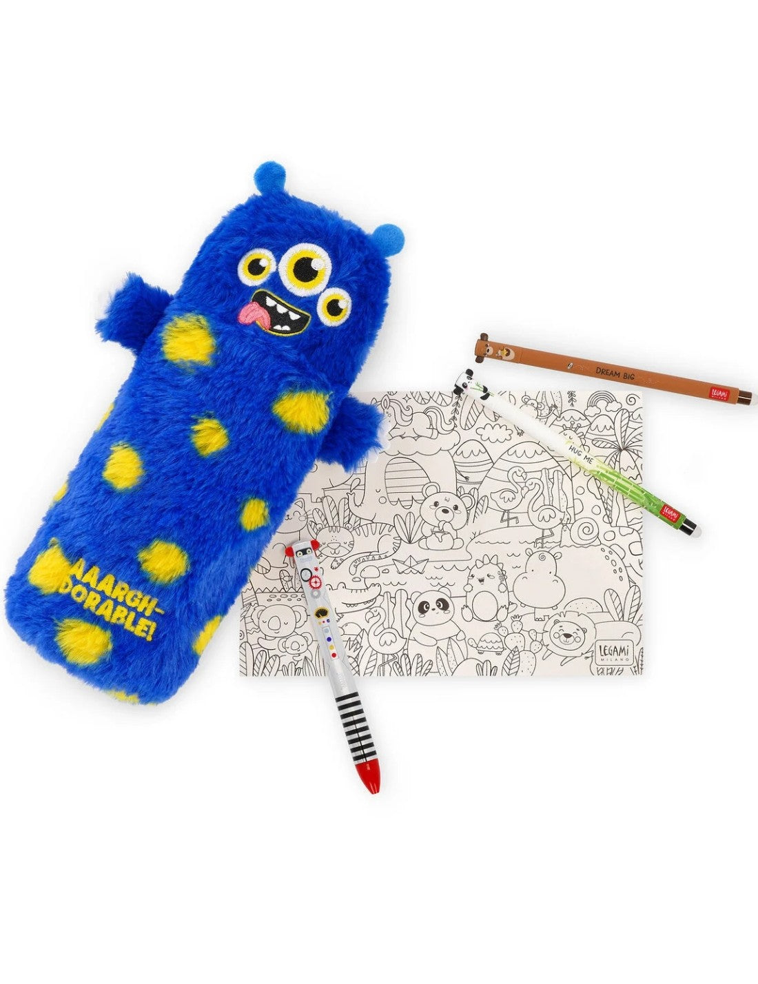 Astuccio Portapenne In Peluche Super Soft Monster Legami