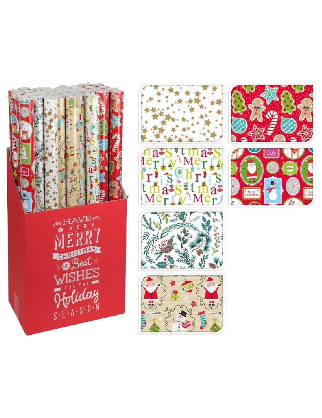 Rotolo Carta Regalo Natalizia 700cm