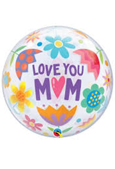 Palloncino Bubble "Love You Mom"