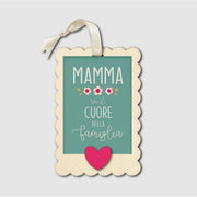 Quadro Ondulato Festa Della Mamma Con Dedica Cuore Famiglia
