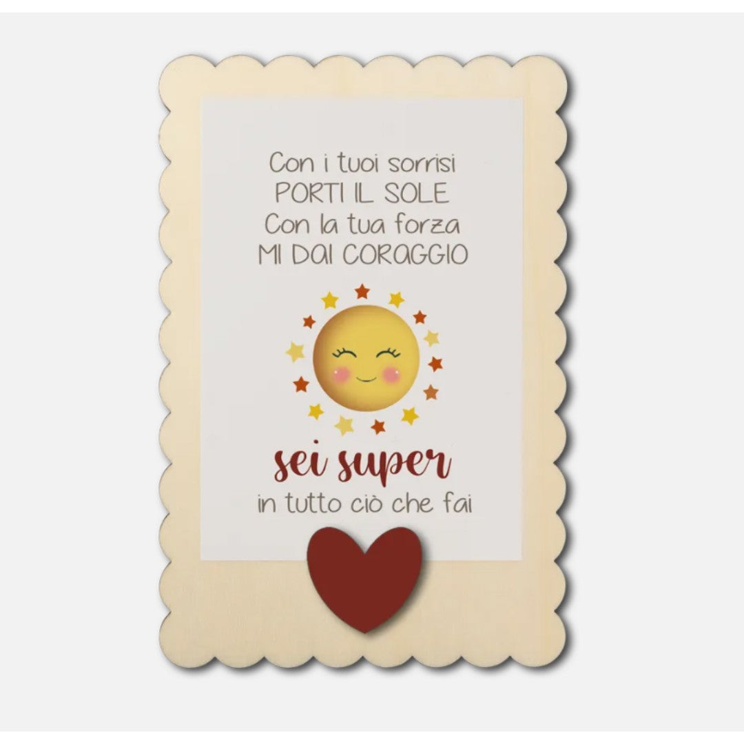 Quadro Targa Ondulato San Valentino Con Con Dedica Romantica Sei Super