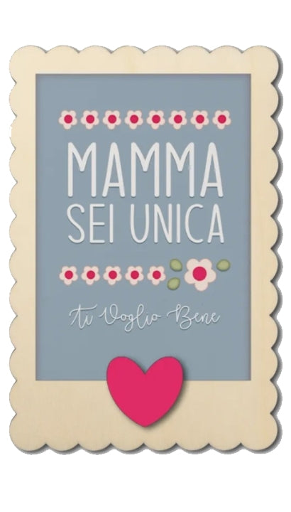 Quadro Ondulato Festa Della Mamma Con Dedica Sei Unica